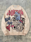 ADOPTION MOB Dinosaur Oversized Knit Sweater