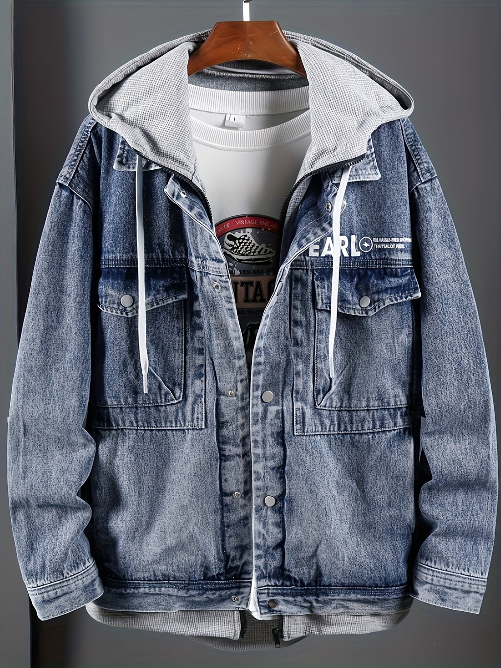 SAERN & EARL Oversized Hooded Denim Jacket