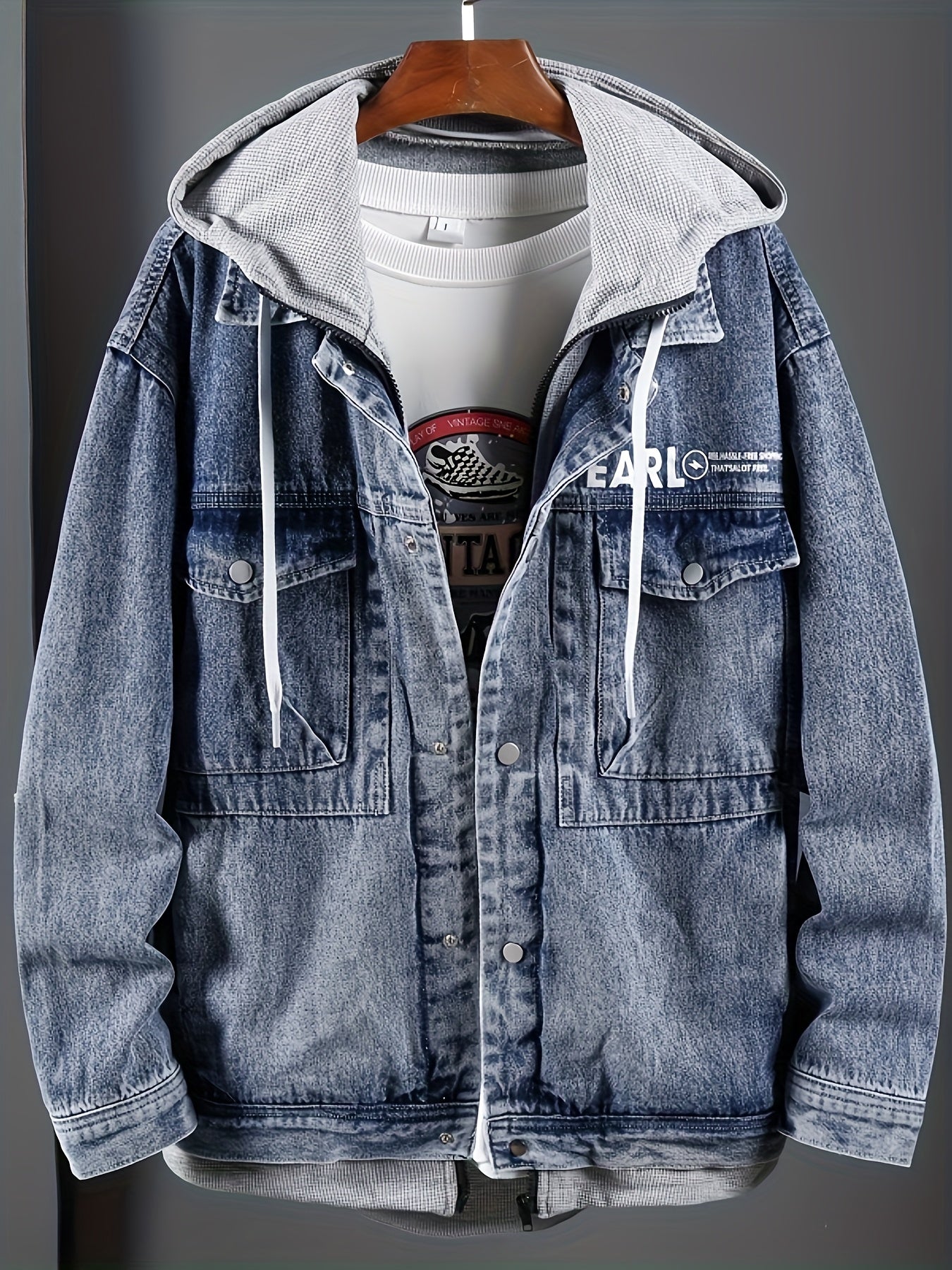 SAERN & EARL Oversized Hooded Denim Jacket