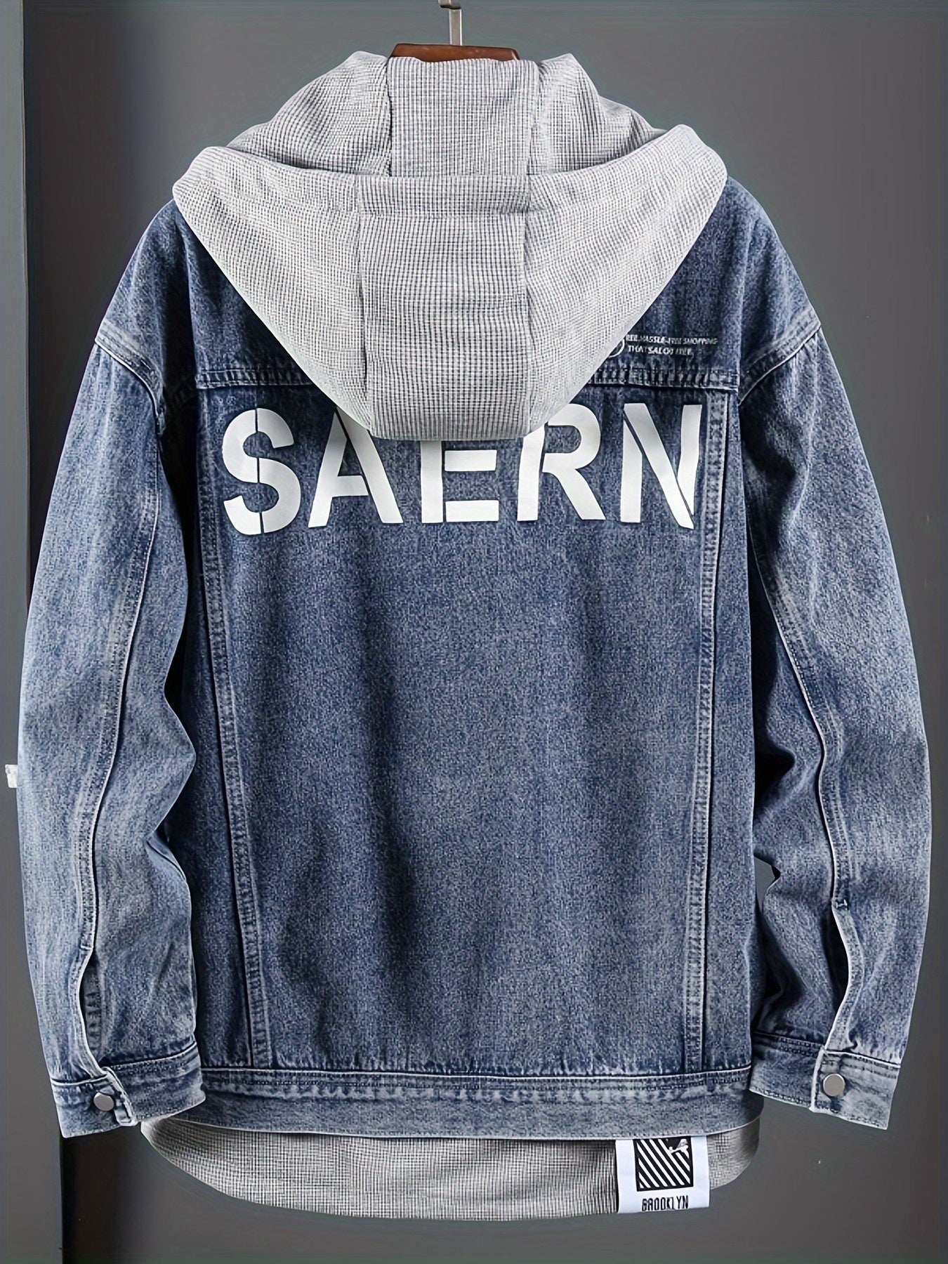 SAERN & EARL Oversized Hooded Denim Jacket