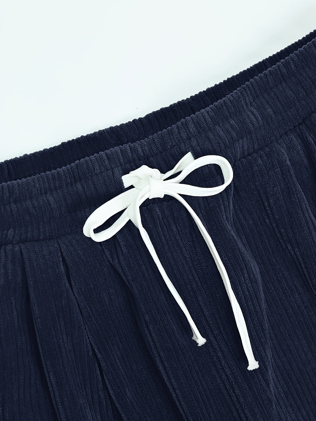 Navy Corduroy Ultra Baggy Wide-Leg Lounge Pants