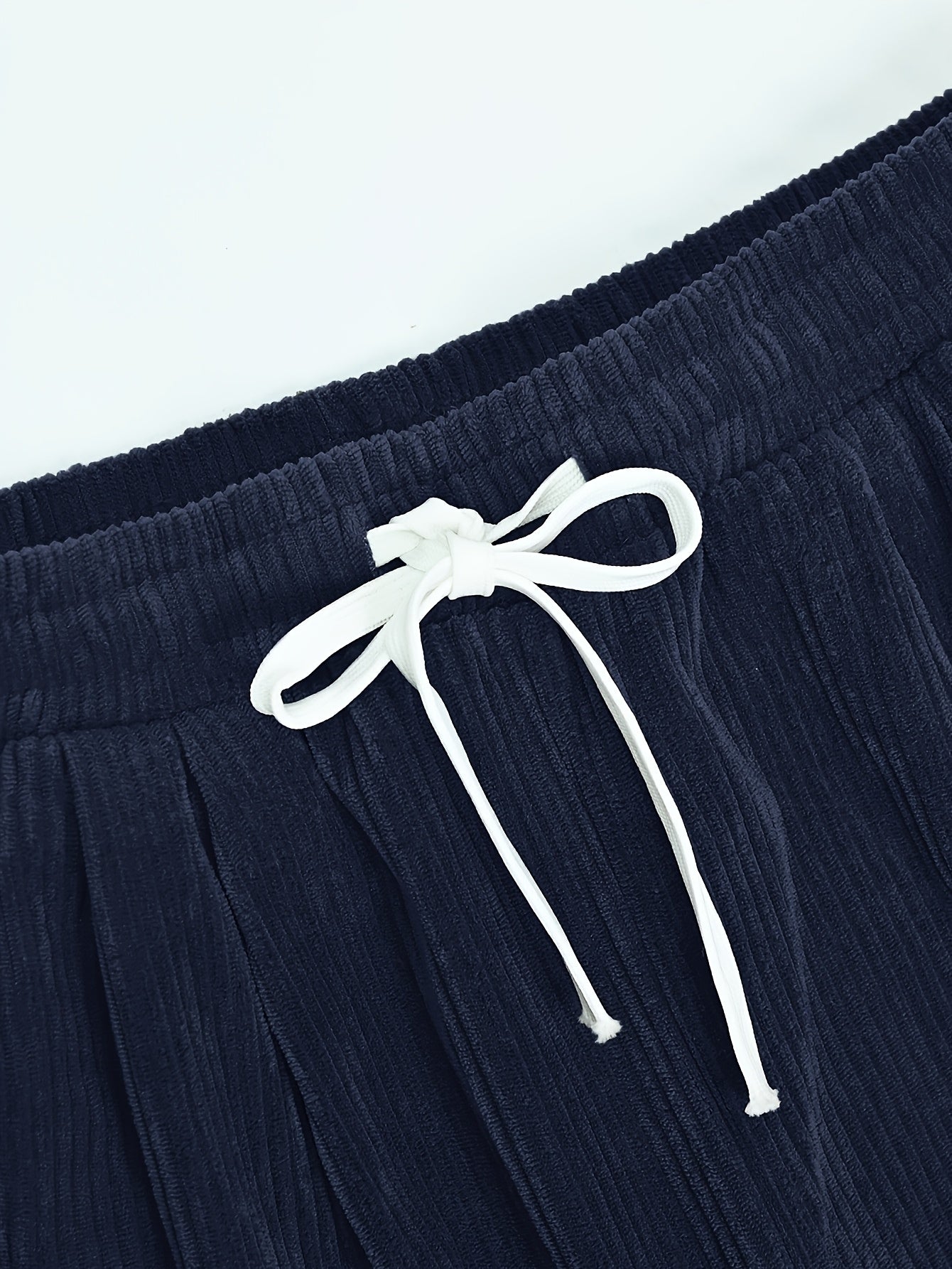 Navy Corduroy Ultra Baggy Wide-Leg Lounge Pants
