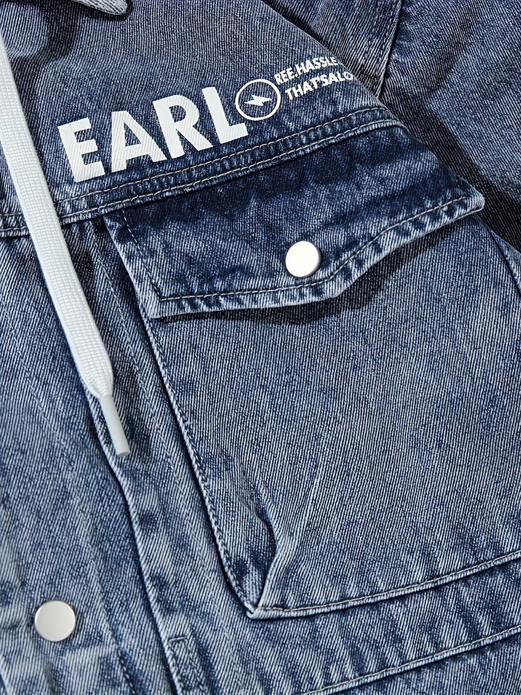 SAERN & EARL Oversized Hooded Denim Jacket
