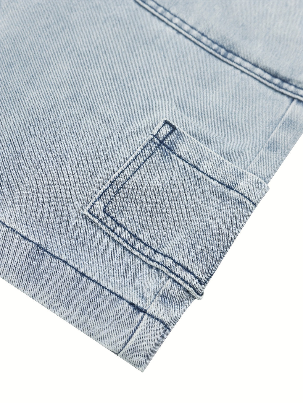 Y2K Light Wash Wide-Leg Cargo Jeans
