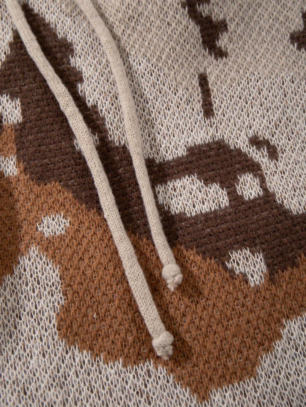Desert Camo Knit Oversized Wide-Leg Pants