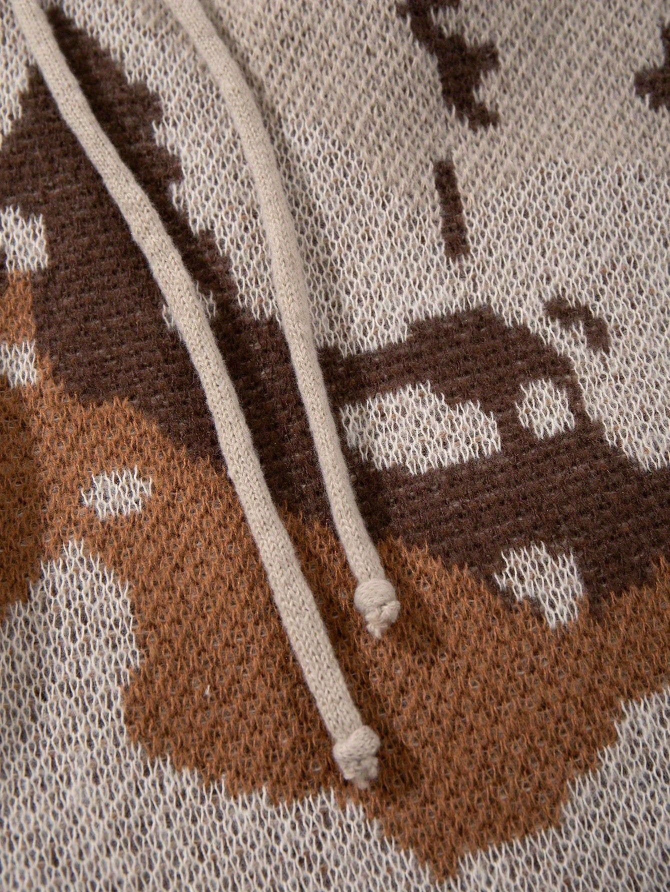 Desert Camo Knit Oversized Wide-Leg Pants
